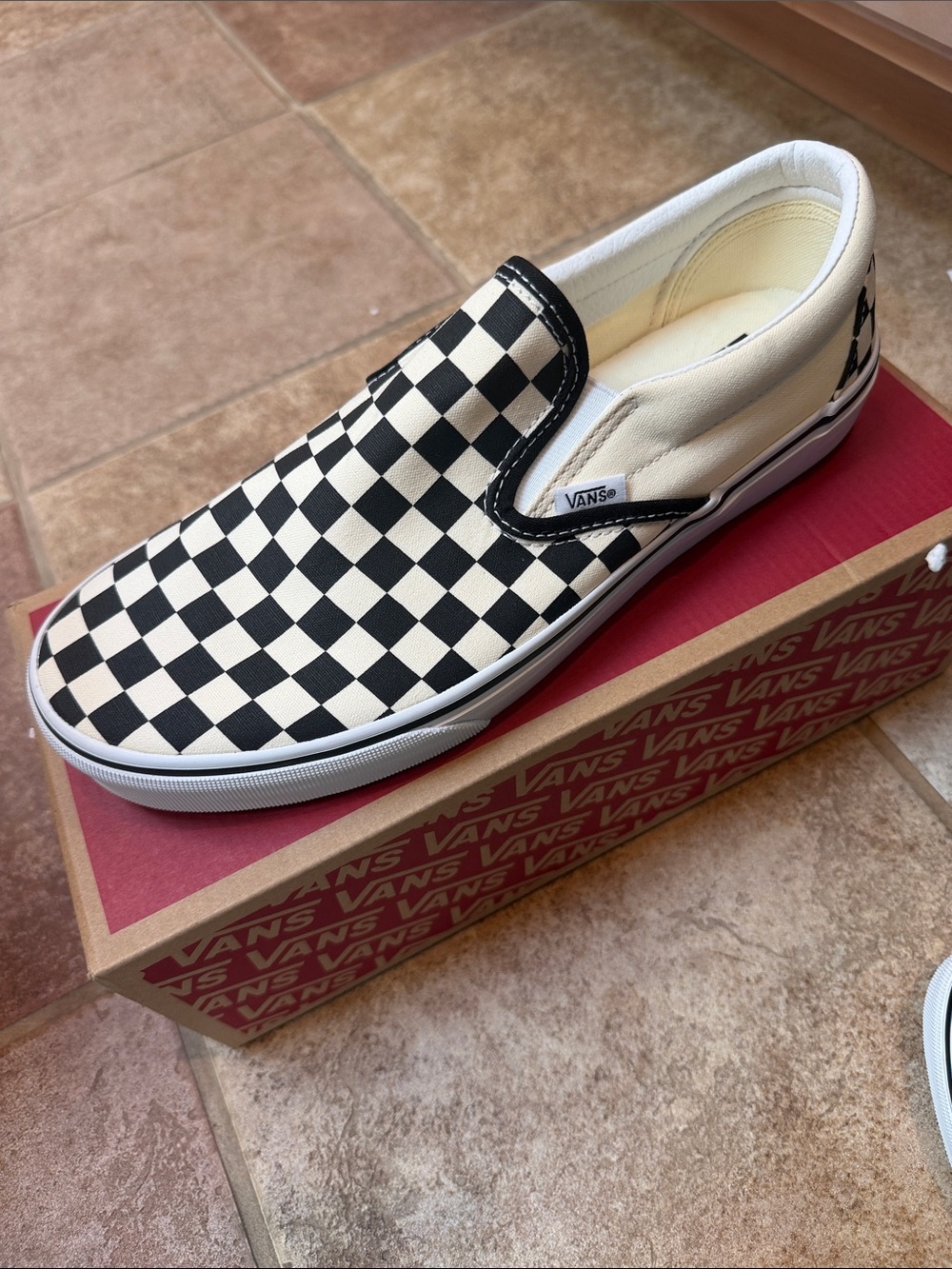 Vans Slip-On Checkerboard Wide